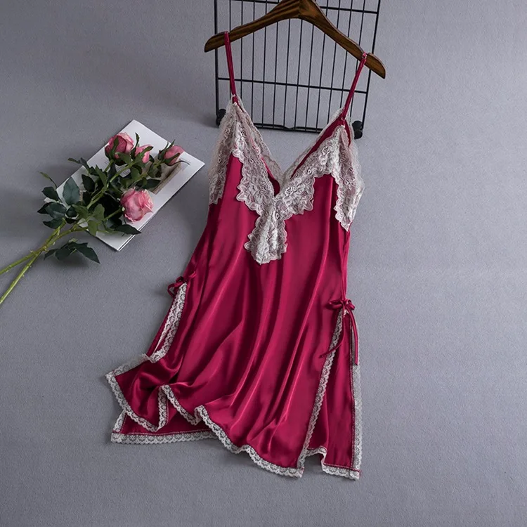 Ночная рубашка женская с открытой спиной домашнее белье сексуальная летняя