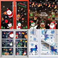merry christmas snowflake window sticker christmas wall stickers room wall decals christmas decorations for home new year 2021