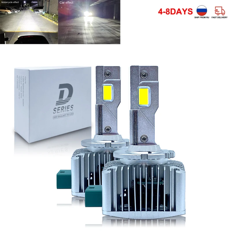 

D1S D3S LED Headlights HID D2S D4S D5S D8S D1R D2R D3R Car Bulbs Turbo LED With Canbus 35000LM CSP Chip 6000K White 90W Plug&Pla