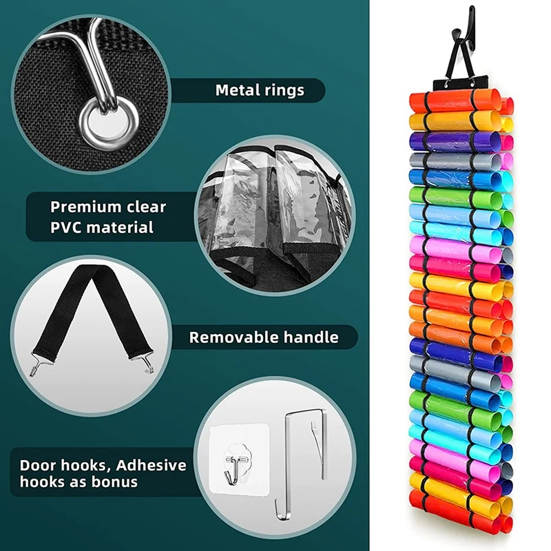 Виниловый органайзер для хранения с 48 отделениями виниловый держатель рулонов