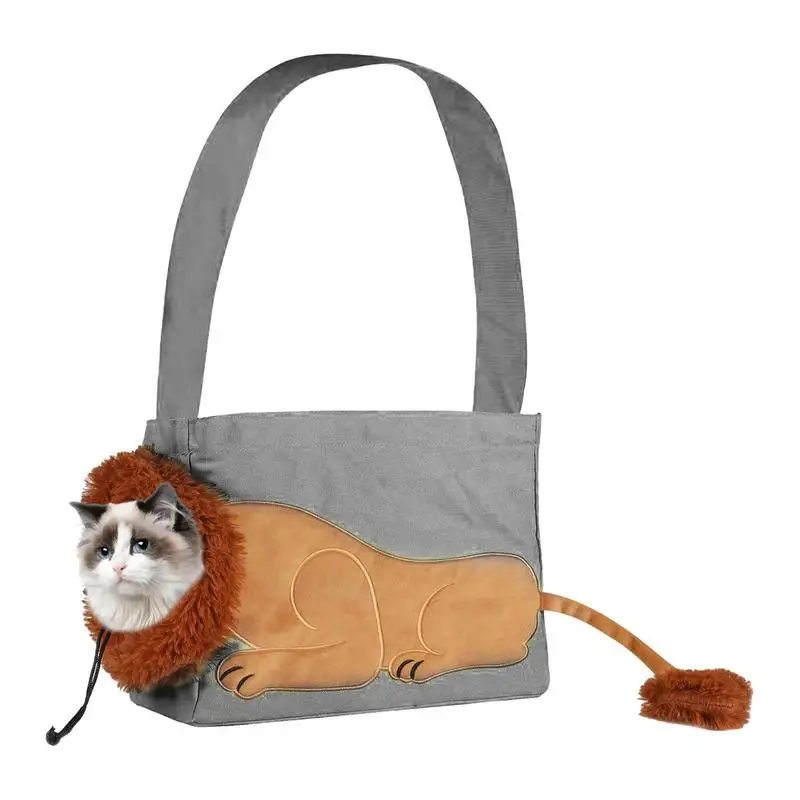 

Foldable Pet Carrier Cartoon Lion Portable Travel Bag Carrier Bag Canvas Pet Accessories Dog Bag Foldable For Cats Outings Pet