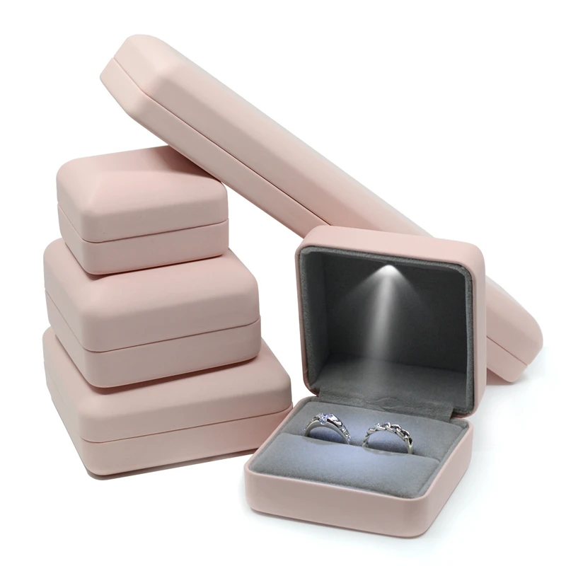 Earrings Box For Women Jewelry Pendant Box With Led Bracelet Jewellery Case Wedding Necklace Display Case