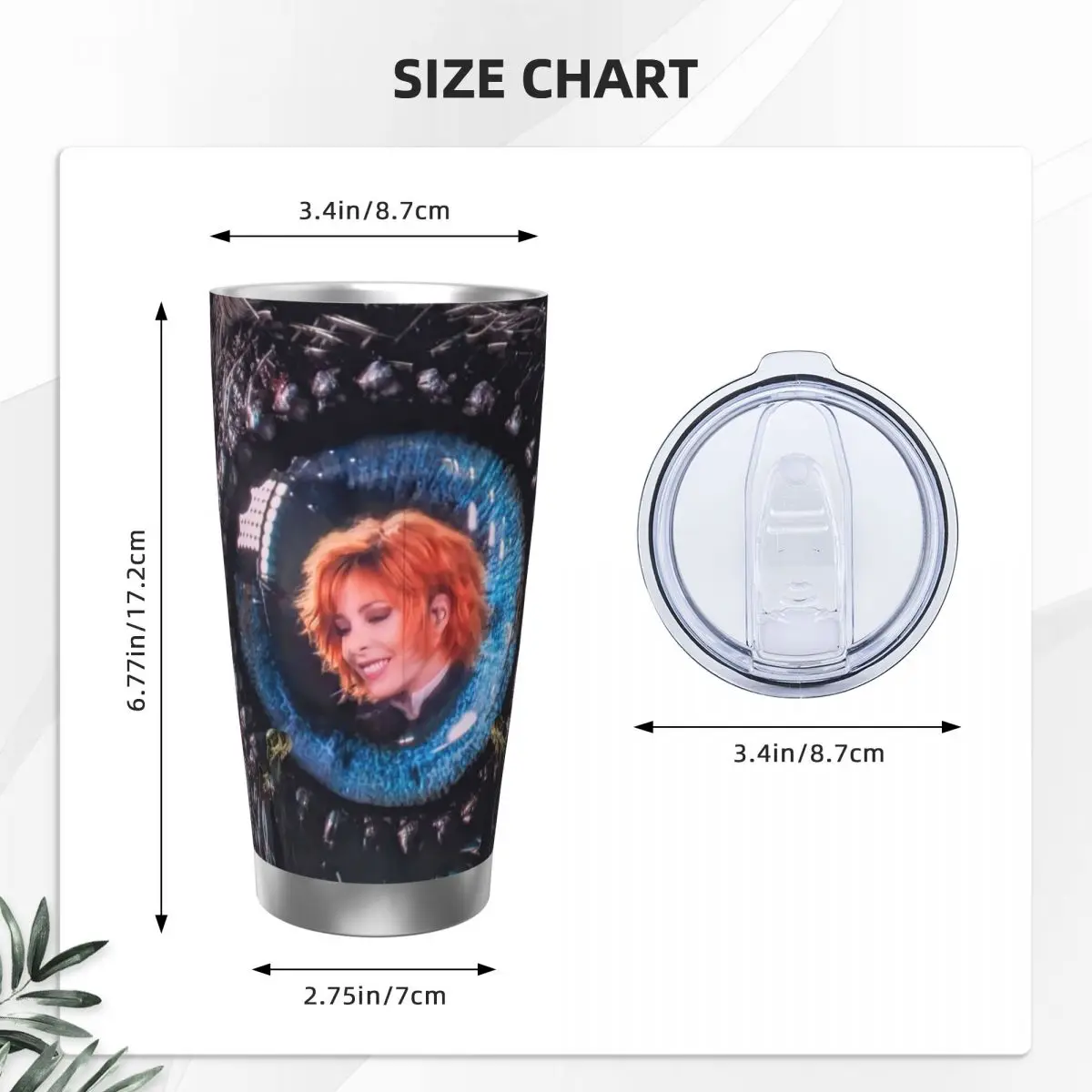 Фото Термокружка Mylene Farmer Nevermore 20 унций из нержавеющей стали, вакуумная, для кофе, холодных и горячих напитков, автомобильная №4