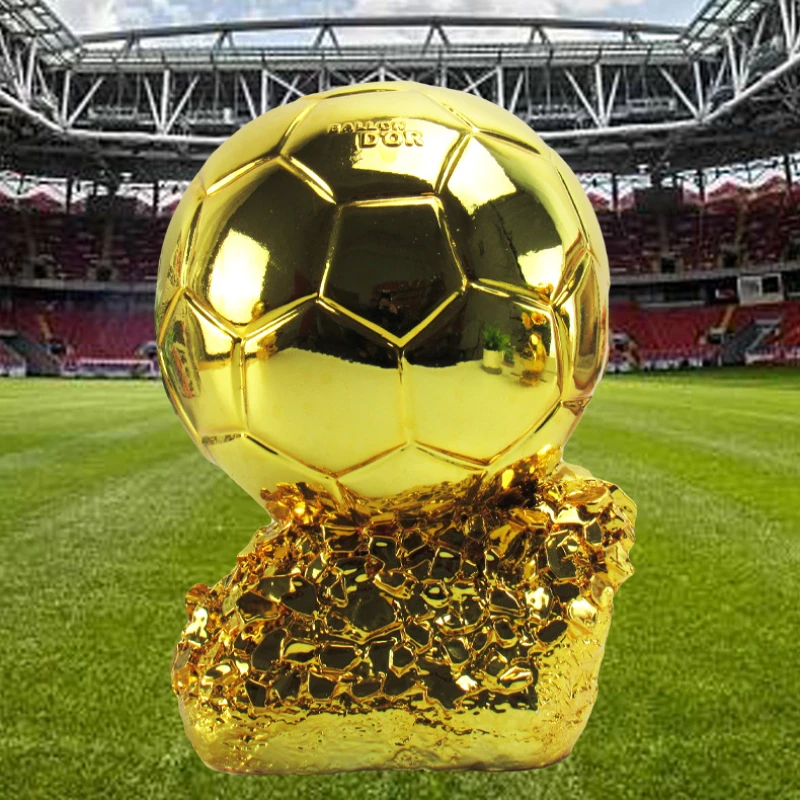 

World Golden Ball Trophy Ballon D'OR Award Football Soccer Gold Souvenirs 22CM