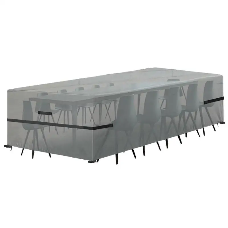 

Outdoor Dining Table Cover Protective Cover With Windproof And Waterproof Features 600D Oxford Cloth Table Cover Tear-resistant