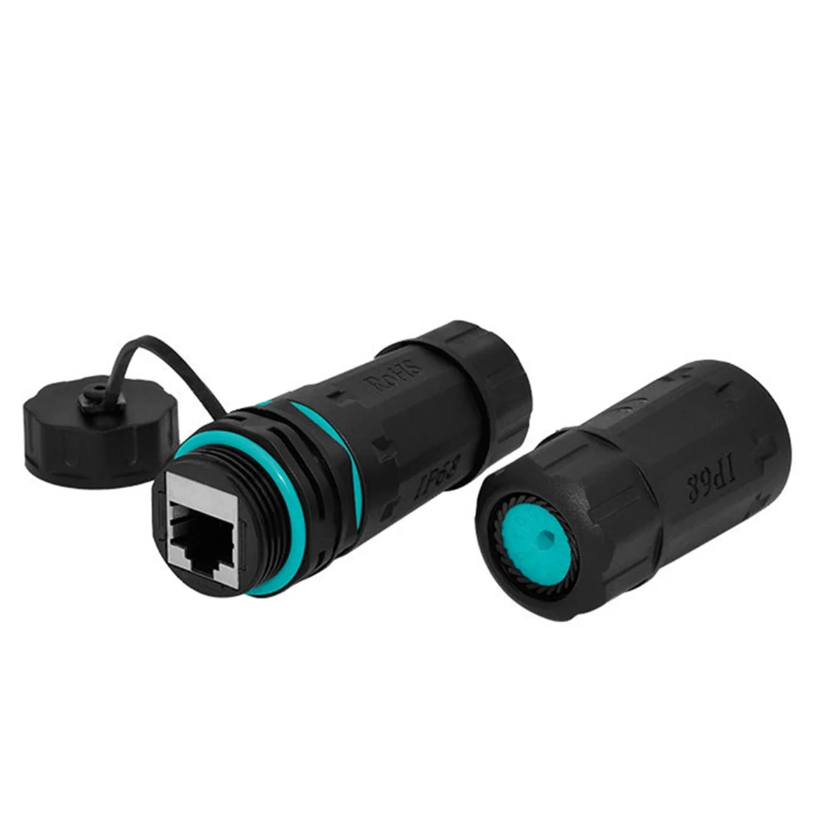 Сетевой разъем RJ45 с прямой головкой IP68 водонепроницаемый сетевого кабеля Cat5/Cat6