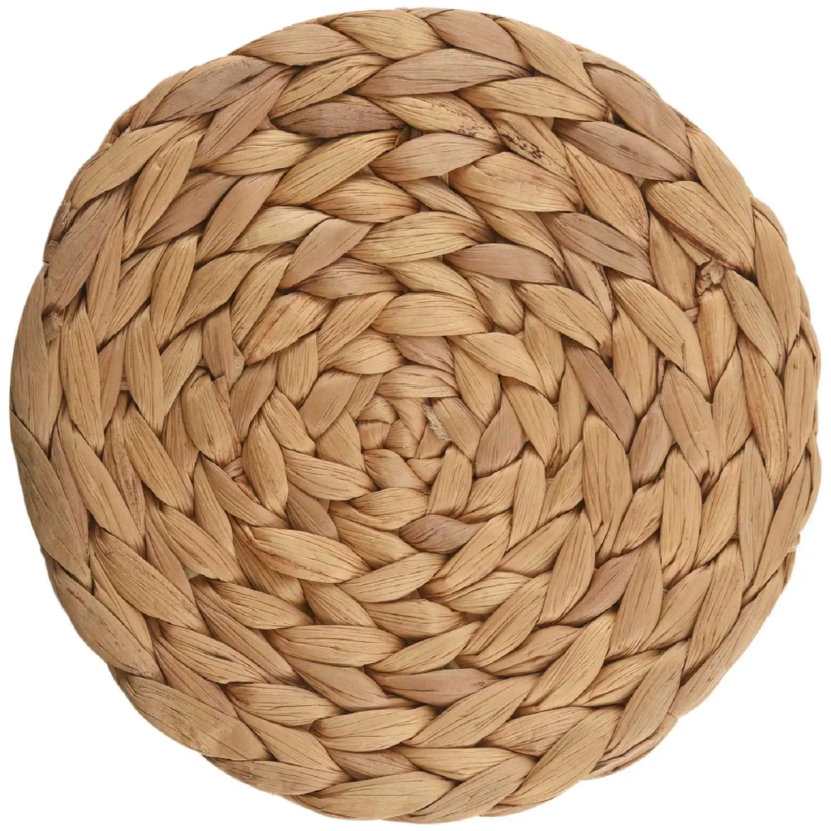 

6Pack Round Woven Placemats for Dining Table 7.8 Inch Straw Braided Placemat Heat Resistant Non-Slip Weave Placemats