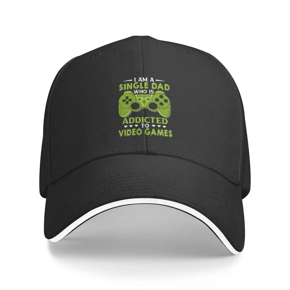

2023 New I Am A Single Dad Who Is Addicted To Video Games Father's Day Family Bucket Hat Baseball Cap Golf Wear Men's Caps