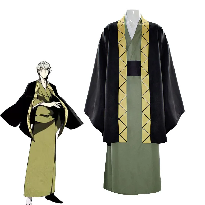 

Fukuzawa Yukichi Cosplay Costume Anime Bungo Stray Dogs Halloween Men's Samurai Outfit Japanese Kimono Uniform Full Set Unisex