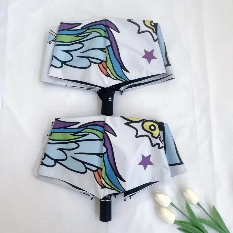 Милый Зонт My Little Pony с радужным мультяшным принтом от дождя и блеска уличный