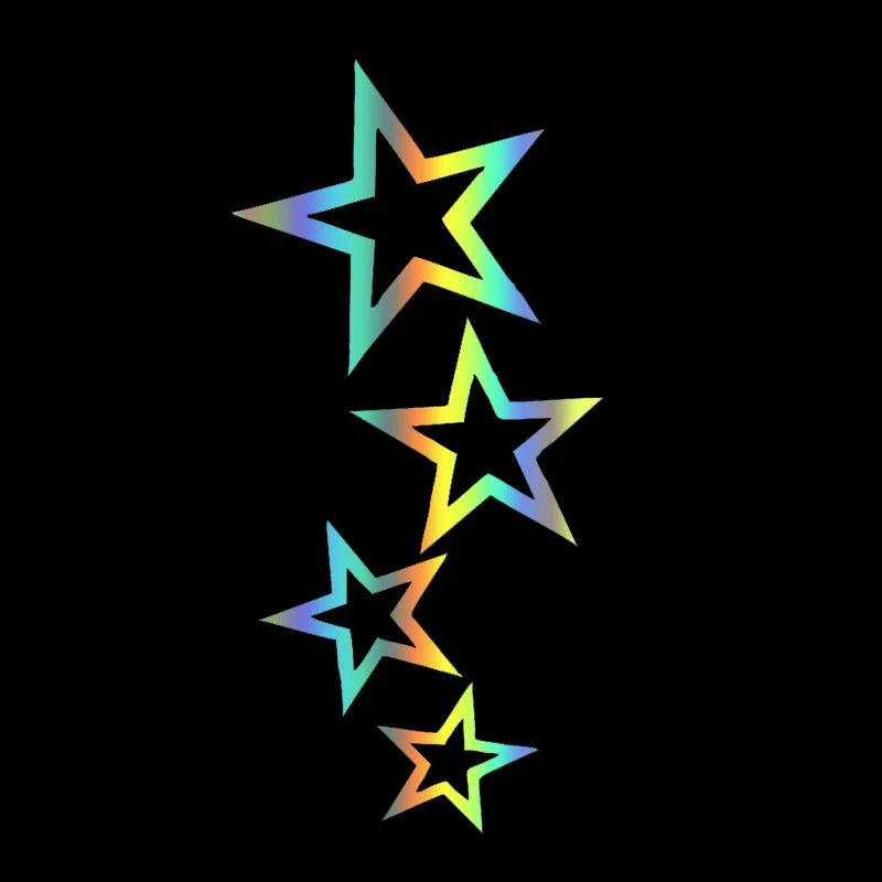 

Автомобильная Виниловая Наклейка Со Звездами, Дизайн 12x24 См, Водонепроницаемая Наклейка На Заднее Окно Грузовика