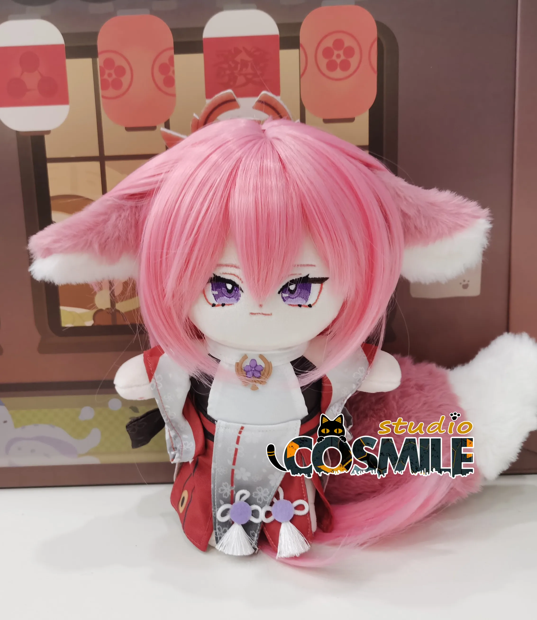 Genshin Impact Miss Fox Yae Miko Plushiem 20 см плюшевая кукла с одеждой игрушечная игра подарок Sa KM -