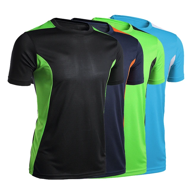Men's Sport T-Shirts Short Sleeve Fitness Shirts for Gym, Bodybuilding, and Football Quick Dry, Breathable Up To 4XL Size 5
