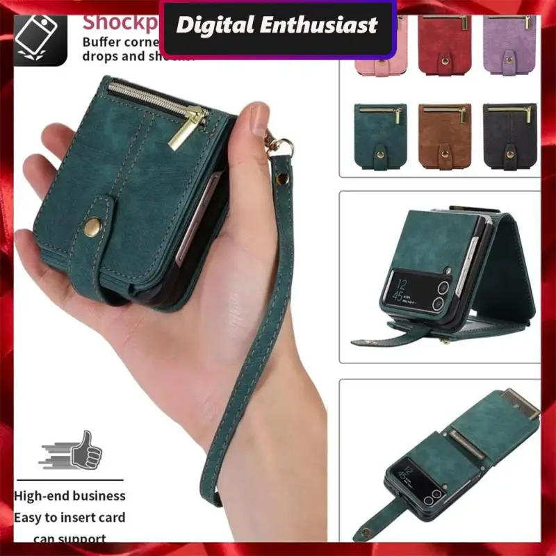 

Double Layer Process Mobile Phone Shell Light For Samsung Zflip4 Phone Case Shock Absorption 360 Full Package Folding Phone Case