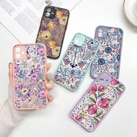 flower bud phone case for iphone 11 12 13 pro max for iphone x xs max xr 6s 7 8 plus se 2 back hard shockproof cover funda shell