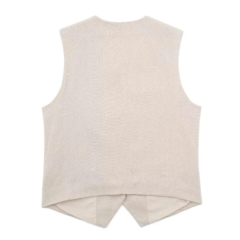 Жилет женский летний на пуговицах без рукавов