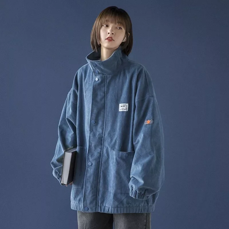 

2023New Cargo Corduroy Jacket Men 2022 Spring Autumn Women's Casual Preppy Hong Kong Style Wild Trend Vintage Baseball Jacke