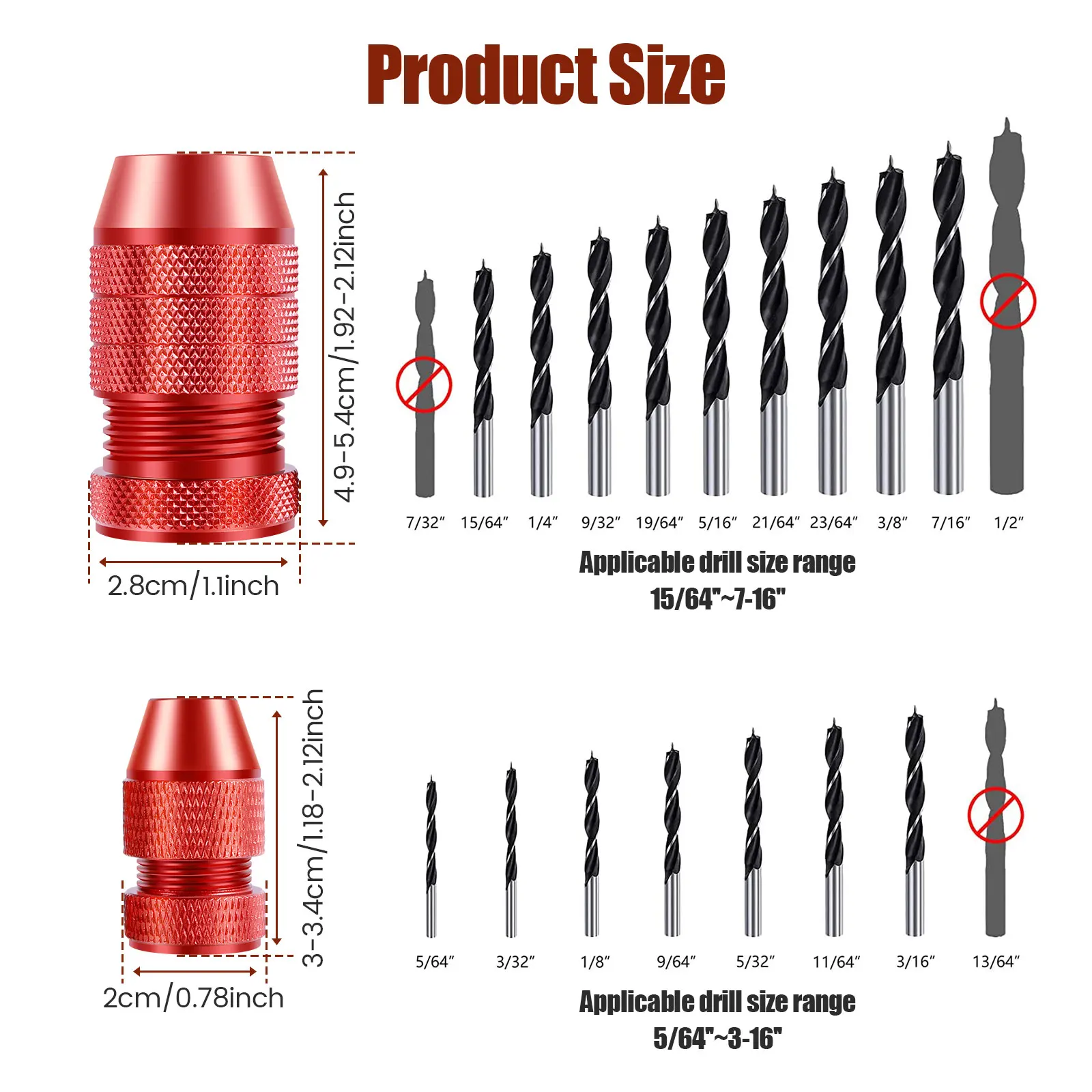 2 шт. насадки для сверла деревообработки
