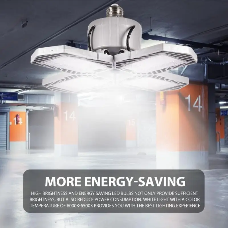 

E27 Super Bright 60W Industrial Lighting LED Garage Light WR4Y Deformable Ceiling Light In Indoor Garage Workshop