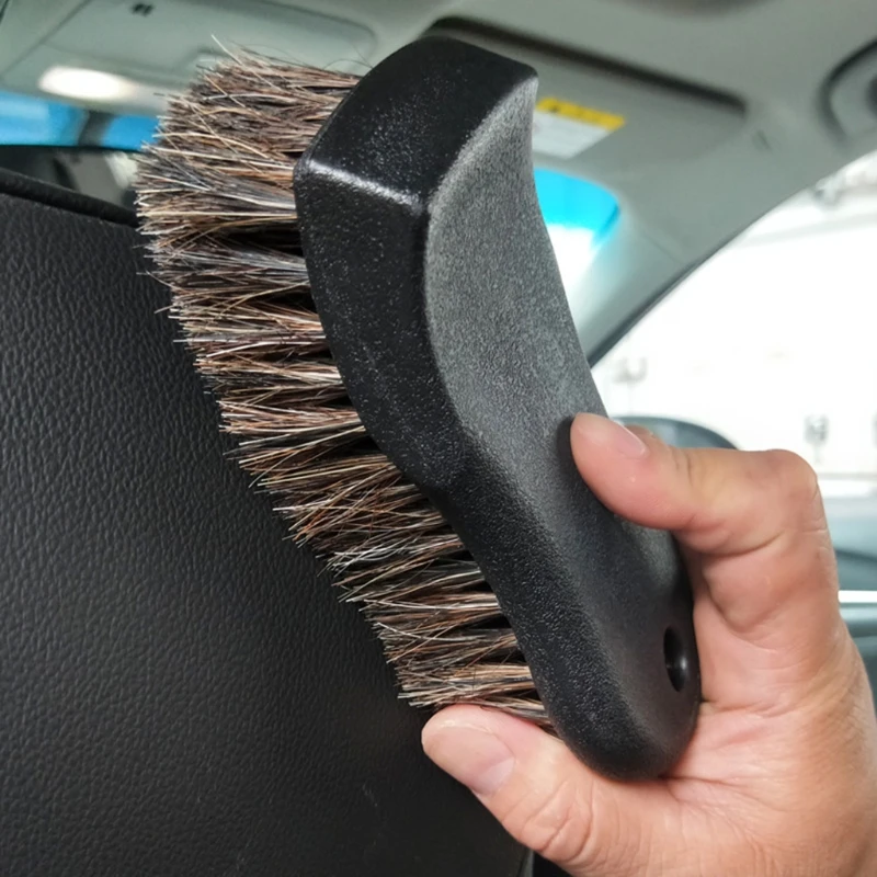 

Щетка из конского волоса Щетки для ухода за автомобилем Колеса автомобиля для чистки дивана сиденья Bru