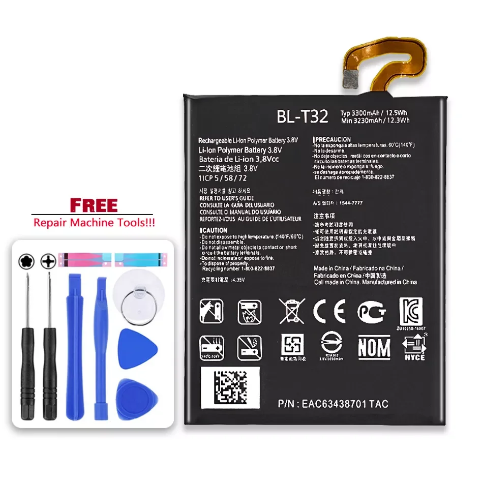 

Endurable BL-T32 3300mAh Mobile Battery For LG G6 G600 H872 VS988 LS993 US997 BL T32 Lithium Polymer Accumulator