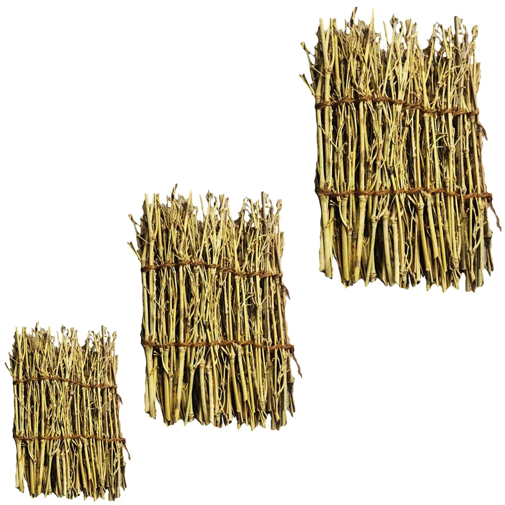 

3 Pcs Bamboo Sushi Arrangement Decor Fence Table Decorations Sashimi Backdrop Tool Serving Tray Props