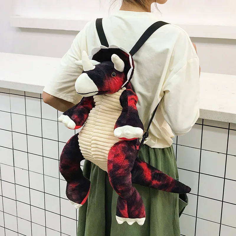 Fashion Children Dianosaur Backpacks Kids Doll Plush SchoolBag 3D Dinosaur Baby Backpack for Boys Girls Animal Dinosaur Bag Toys
