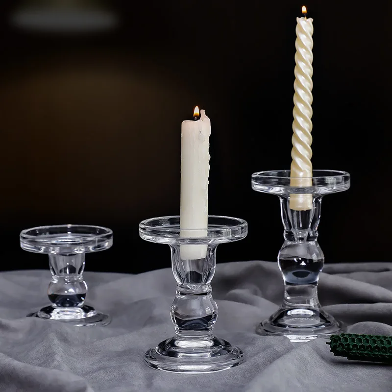 

French Simplicity Roman Column Glass Candle Ornaments Creative Home Decoration Desktop Aromatherapy Candle Cafe