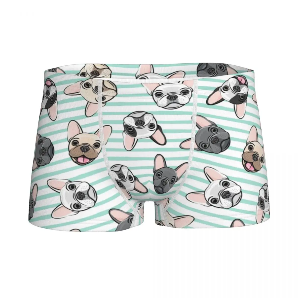 

Boys Stripes Cute French Bulldogs Dog Boxers Cotton Youth Soft Underwear Children's Boxer Briefs Trendy Teenage Underpants