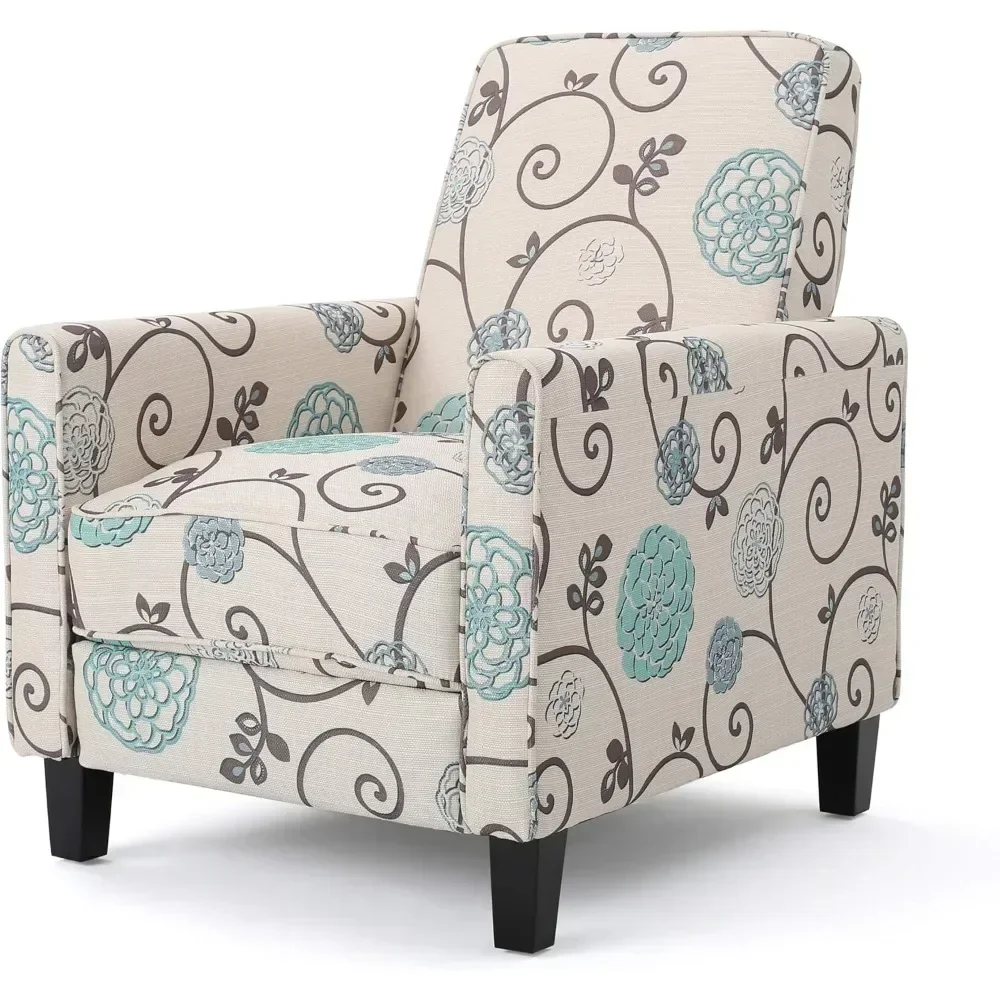 Стулья для гостиной белый и синий цветочный тканевый шезлонг кресло отдыха