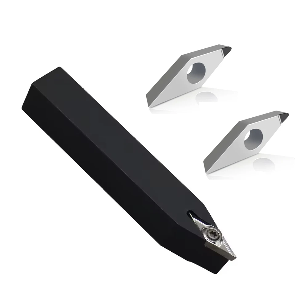 

VCGT PCD CBN Inserts 160404 08 12 + Holder for CNC Lathe Turning Cutter