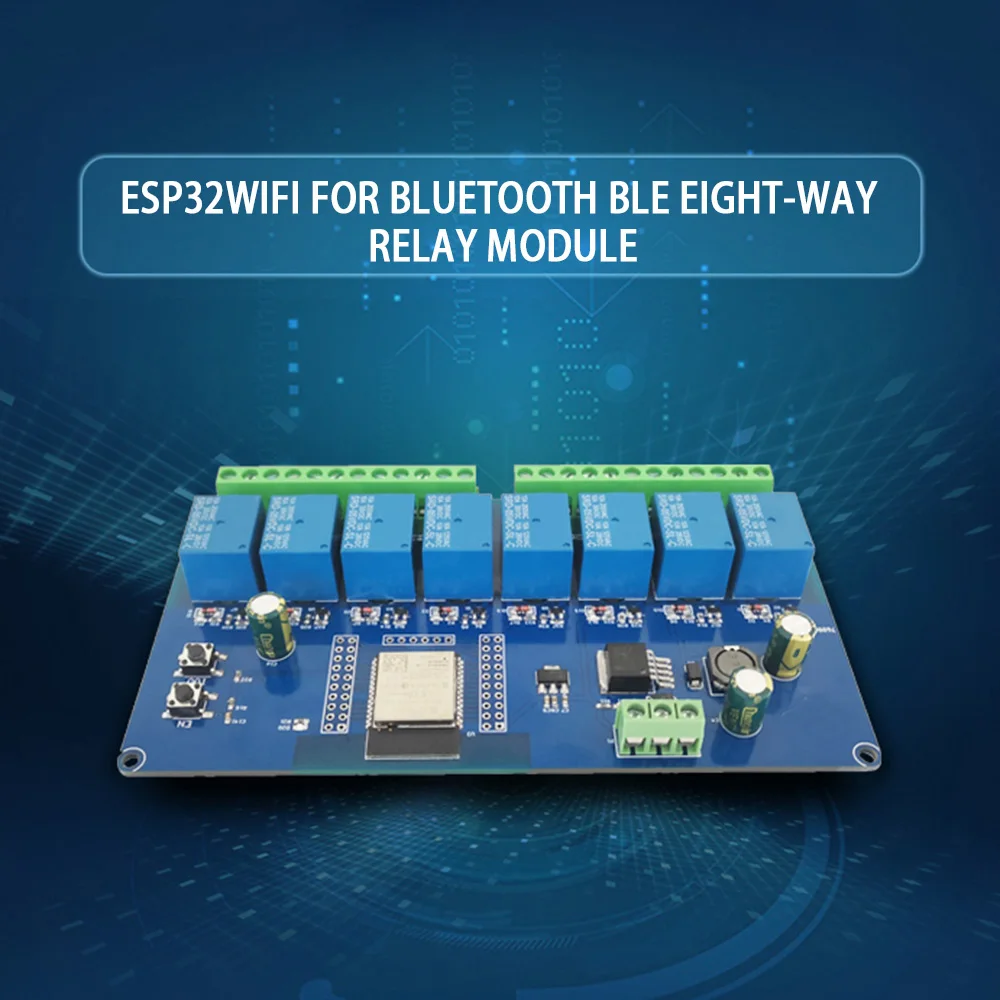 ESP32 WIFI + Bluetooth-совместимое BLE восьмиканальное реле Стандартная плата разработки питания DC 5 В/7-30 в