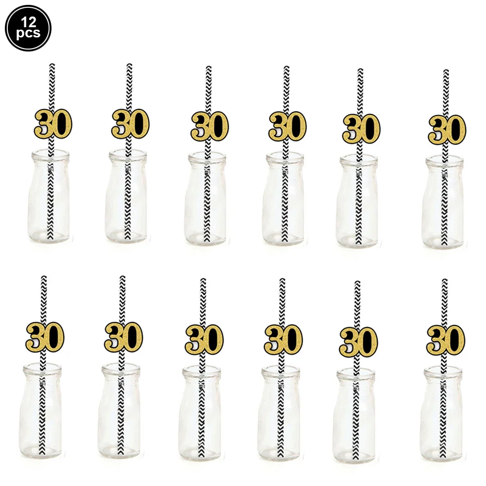 

Одноразовая посуда для вечеринки 30 лет черное золото