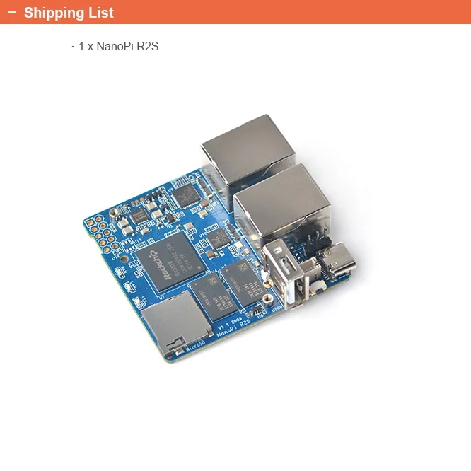 Select-Pi Nano R2S LTS 1G DDR4 RAM Rockchip RK3328 Quad Cortex-A53 два порта Ethernet 1000M USB3.0 OpenWRT U-boot Ubuntu-Core