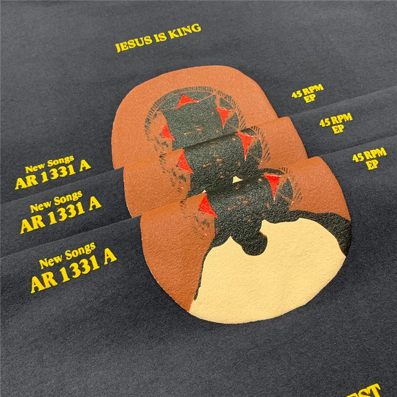 Футболка CPFM KANYE с надписью Иисуса короля на весну и лето Высококачественная