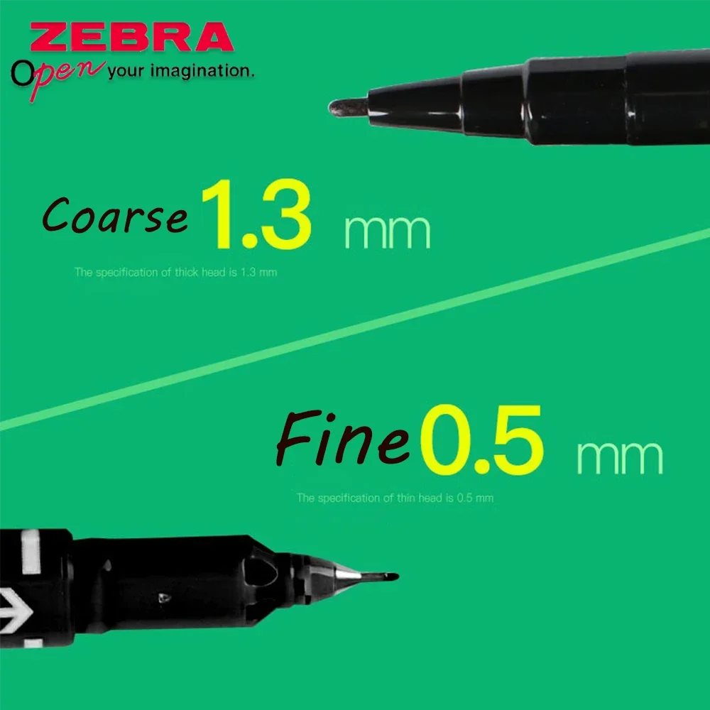 12 цветов/набор цветных маркеров ZEBRA YYTS5 двуглавые ручки с подводкой 0 5 мм/1 3 мм