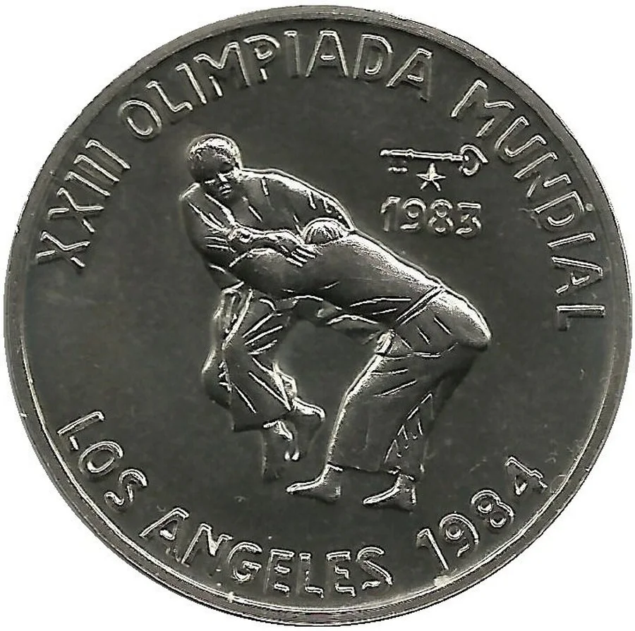 

Памятные монеты 1983 оригинальные кубинские игры с Лос-Анджелесом северной и кубинской Аравии-Judo 1 песо