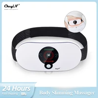 ckeyin ems abdominal massager body slimming massager fat burner heating electric acupuncture weight loss anti cellulite tighten