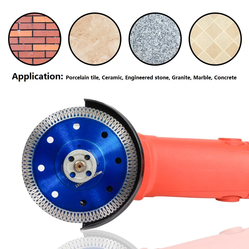 

1pc 105/115/125mm Diamond Saw Blade For Porcelain Tile Ceramic Dry/Wet Cutting Stone Cut off Saw Blade Diamond Cutting Disc