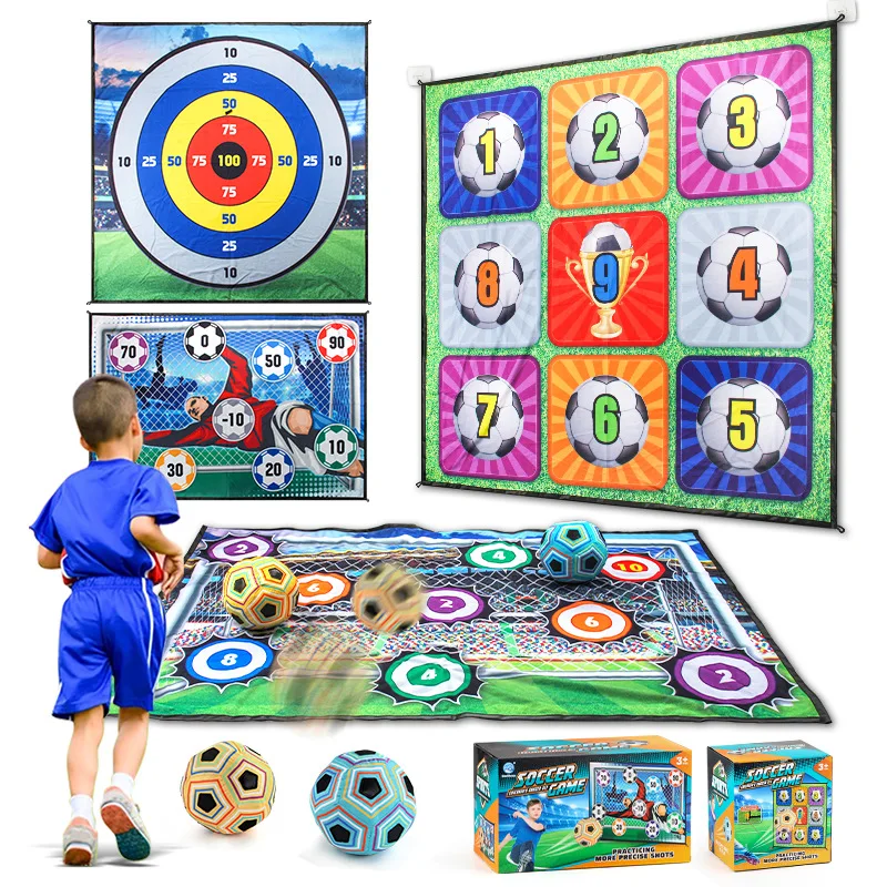 

Kids Football Outdoor Games Indoor Fun Party Games Penalty Kick Training Sticky Target Soft Ball Set Sports Toys For Children