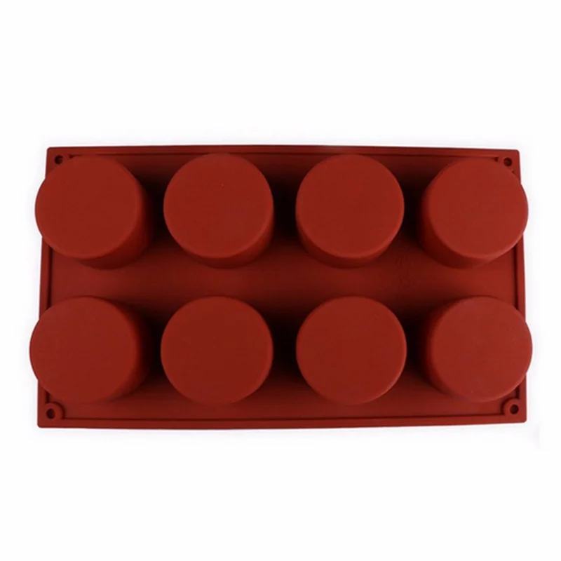 8 Cavity Round Silicone Cake Mold Chocolate Covered Oreo Cookie Mould Pastry Baking For Jelly Pudding Soap Cheesecake Bath Bomb images - 6