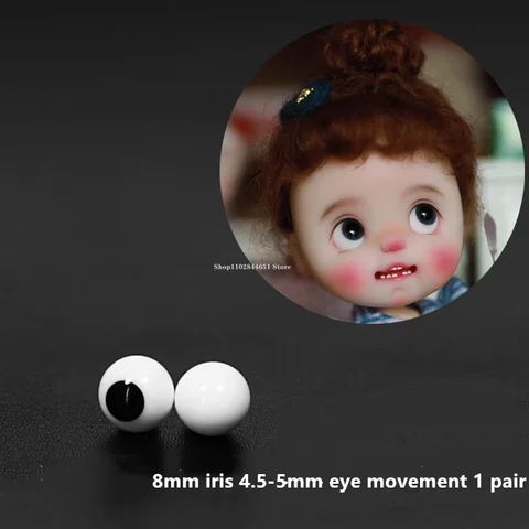 Черные стеклянные глаза для кукол Ob11 12/10/8/6 мм