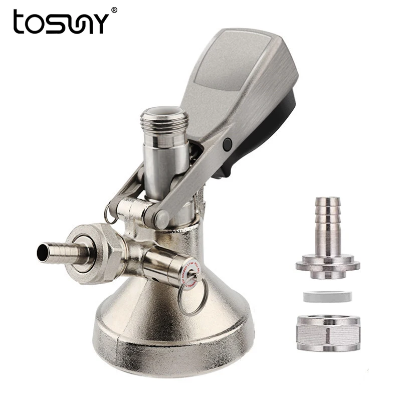

A Type/ G Type Beer Keg Coupler Draft Beer System Keg Tap Dispenser Home Brewing Cornelius Keg Coupler with Quick Connector