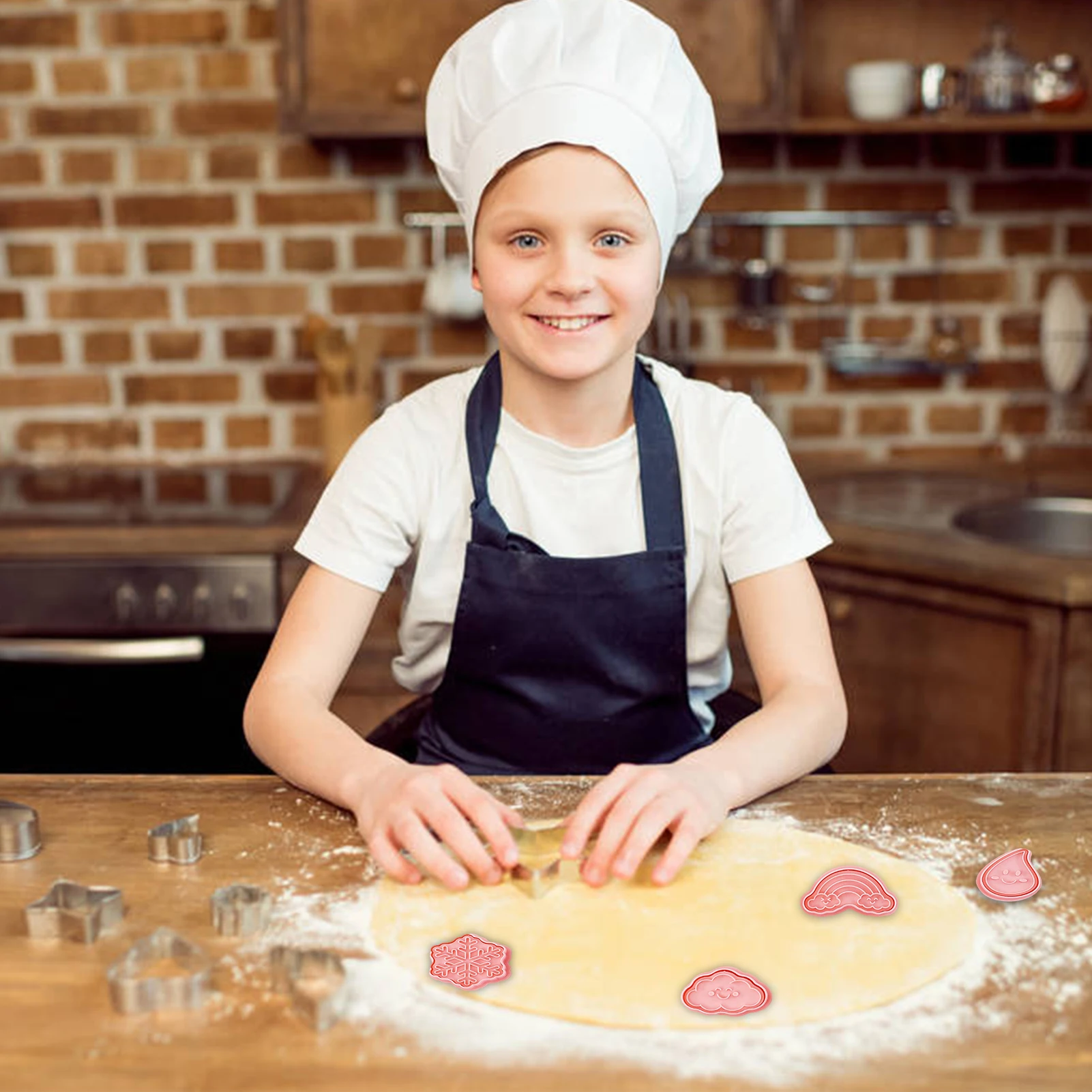 

8pcs Natural Weather Biscuit Cutter Clouds Cookie Stampers Biscuit Molds Set Pastry Biscuit Cake Fondant Molds Stampers Kitchen