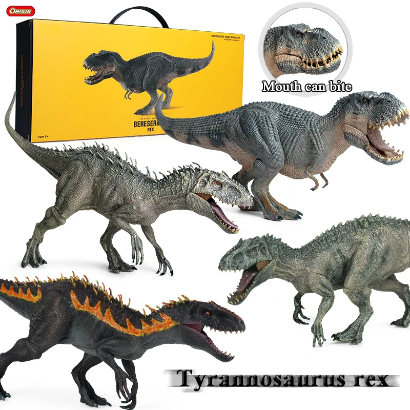 

Oenux Savage Jurassic Indominus Rex Action Figures Tyrannosaurus Open Mouth Dinossauro World Animals Model Kid Toy Gift With Box