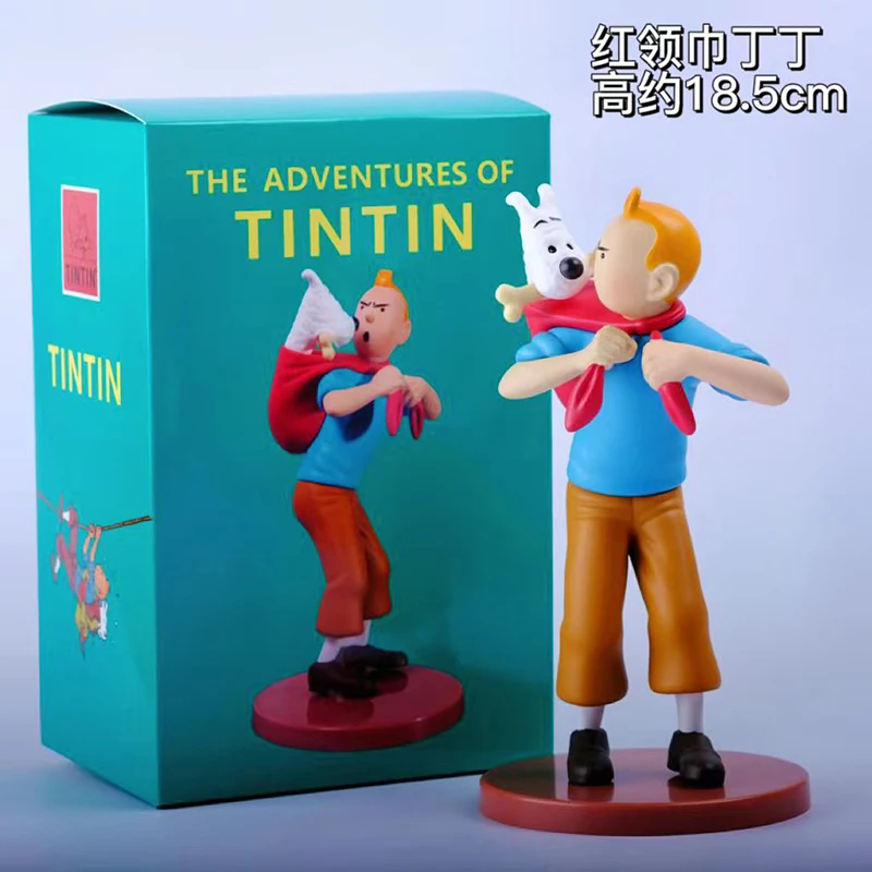 Фигурка аниме Приключения Тинтин и снег фигурки героев мультяшная статуя