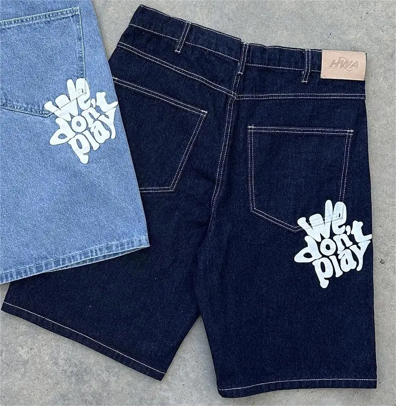 BiggOrange Ретро широкие джинсовые шорты мужские