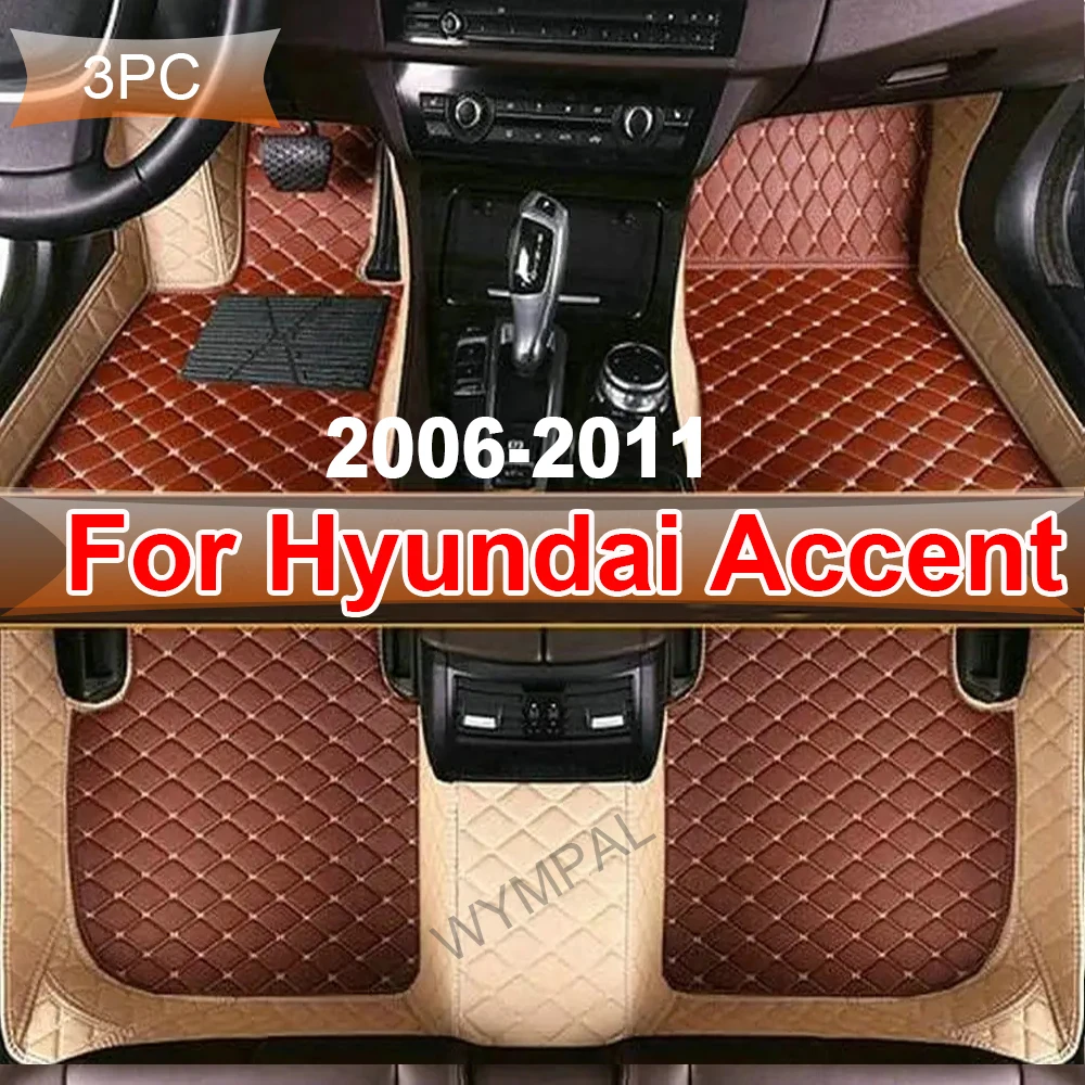 Автомобильные коврики для Hyundai Accent Verna Super Pony Brio Dodge touch MC MK3 2006 ~ 2011 кожаные