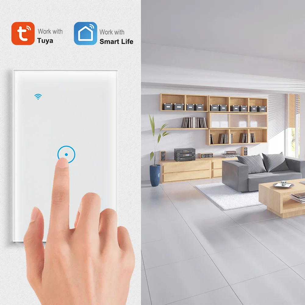 

Hot selling 3 gang US. Australian and Mexico standard WIFI touch switch smart wifi zigbee wall touch switch