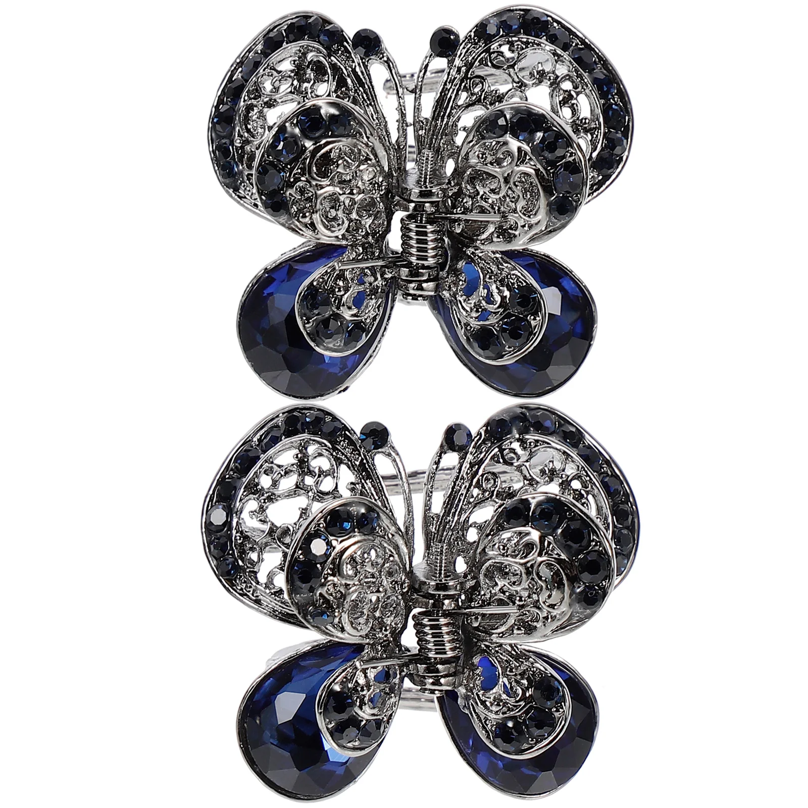 2 шт. заколка для волос с бабочками девочек металлические заколки кристаллами